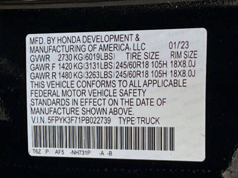 2023 Honda Ridgeline RTL-E