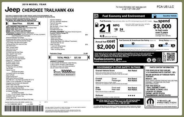 2019 Jeep Cherokee Trailhawk