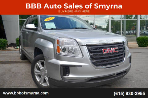 2017 GMC Terrain for sale at BBB Auto Sales of Smyrna in Smyrna TN