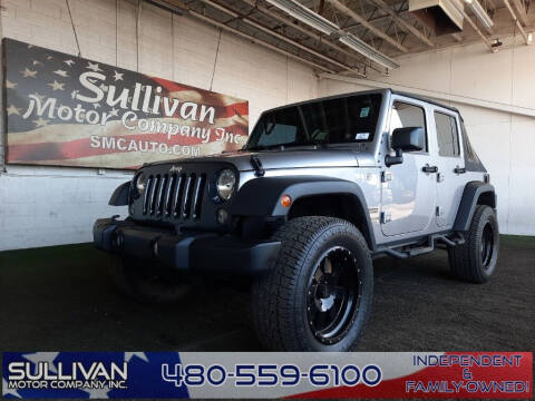 2016 Jeep Wrangler Unlimited for sale at SULLIVAN MOTOR COMPANY INC. in Mesa AZ