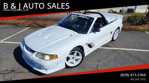 1996 Ford Mustang for sale at B & J AUTO SALES in Morganton NC