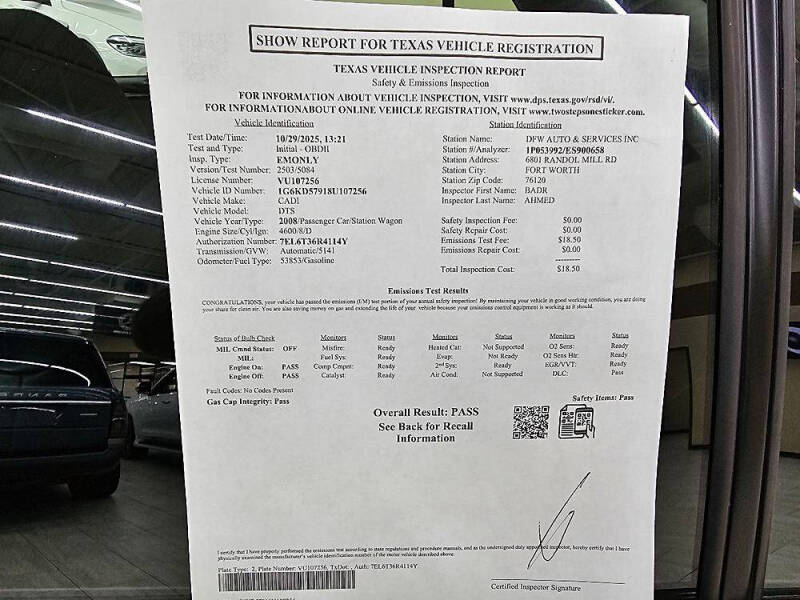 2008 Cadillac DTS Performance