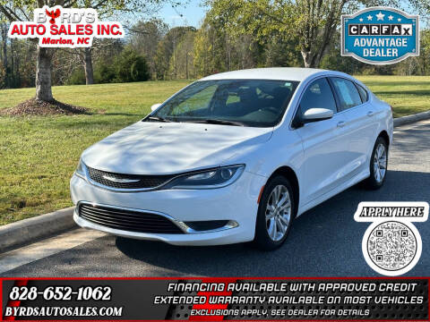 2016 Chrysler 200 for sale at Byrds Auto Sales in Marion NC