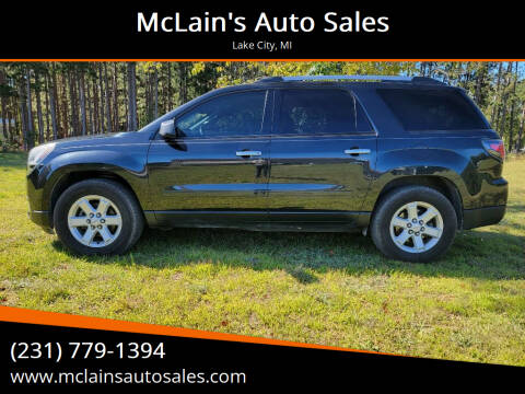 2013 GMC Acadia for sale at McLain's Auto Sales in Lake City MI