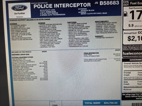 2018 Ford Explorer Police Interceptor Utility