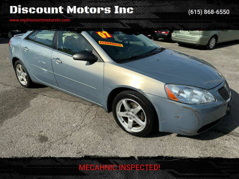 2007 Pontiac G6 for sale at Discount Motors Inc in Madison TN