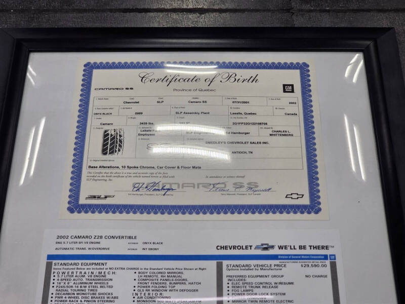 2002 Chevrolet Camaro Z28