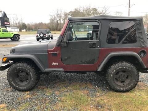 2001 Jeep Wrangler for sale at J Wilgus Cars in Selbyville DE