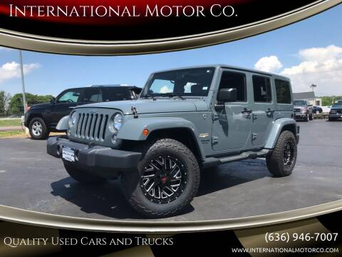 2014 Jeep Wrangler Unlimited for sale at International Motor Co. in Saint Charles MO