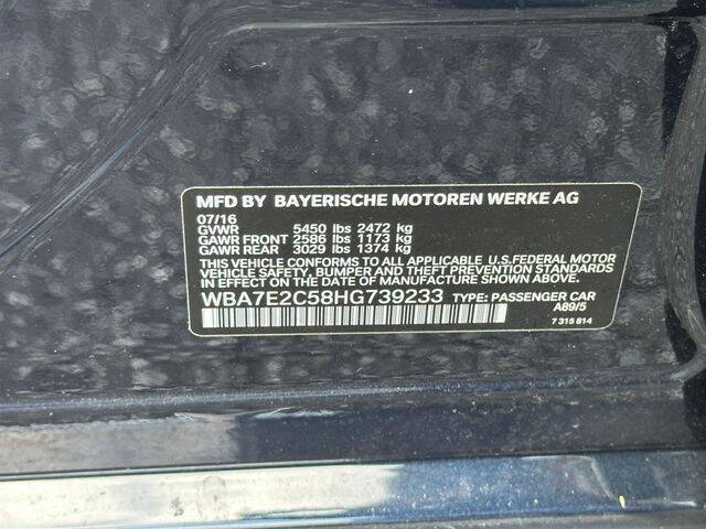 2017 BMW 7 Series 740i