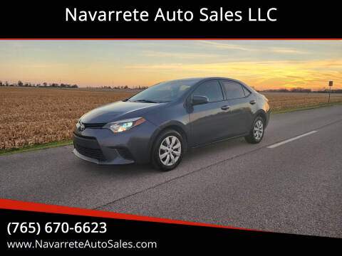 2014 Toyota Corolla for sale at Navarrete Auto Sales LLC in Frankfort IN