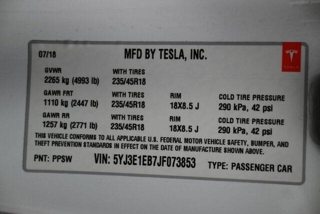 2018 Tesla Model 3 Long Range