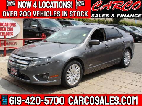 2011 Ford Fusion Hybrid for sale at CARCO SALES & FINANCE in Chula Vista CA