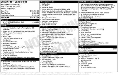 2026 Infiniti QX80 Sport