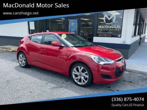 2016 Hyundai Veloster for sale at MacDonald Motor Sales in High Point NC