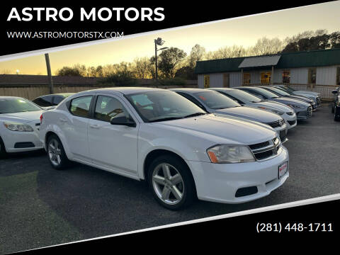 2013 Dodge Avenger for sale at ASTRO MOTORS in Houston TX