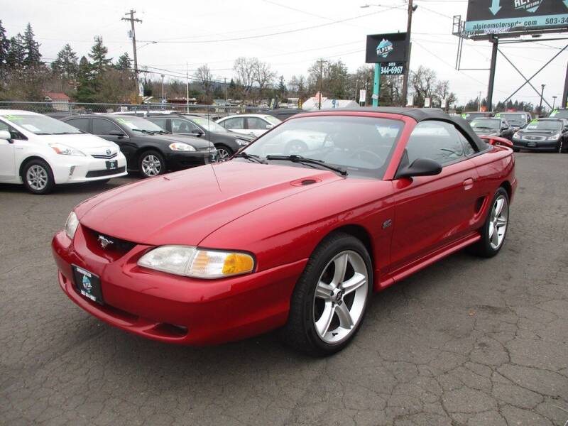 1995 Ford Mustang for sale at ALPINE MOTORS in Milwaukie OR