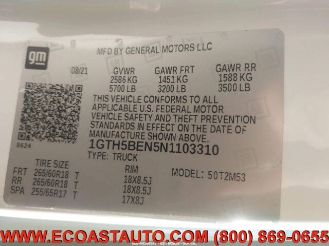 2022 GMC Canyon Elevation Standard