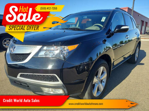 2012 Acura MDX for sale at Credit World Auto Sales in Fresno CA