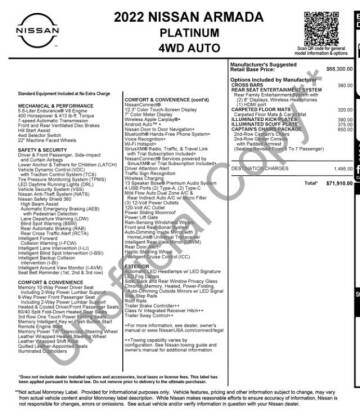 2022 Nissan Armada Platinum