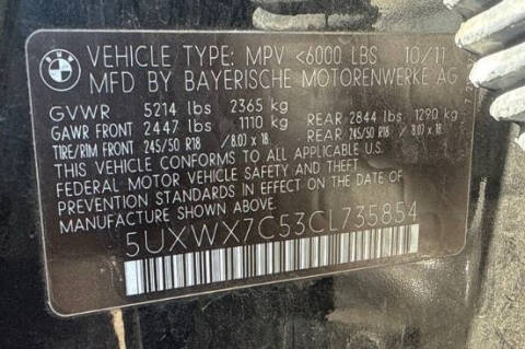 2012 BMW X3 xDrive35i