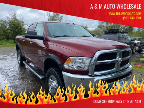 2018 RAM Ram Pickup 2500 for sale at A & M Auto Wholesale in Tillamook OR