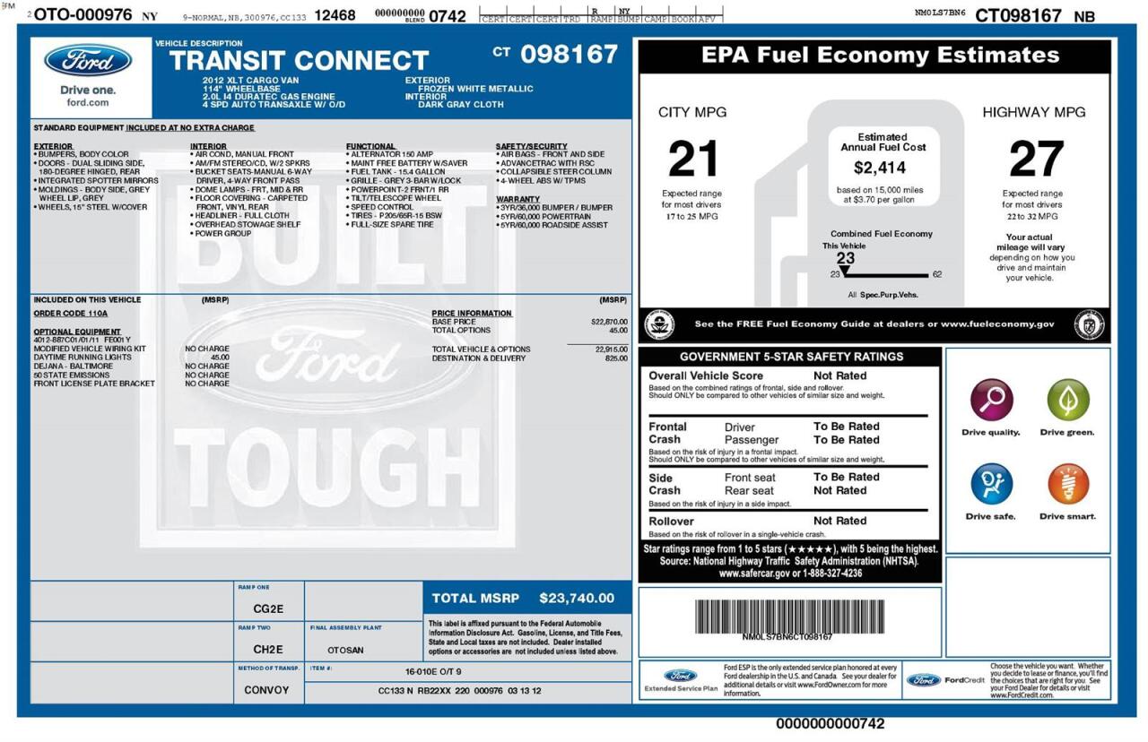 2012 Ford Transit Connect 34