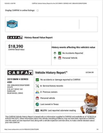 2019 BMW 4 Series 430i