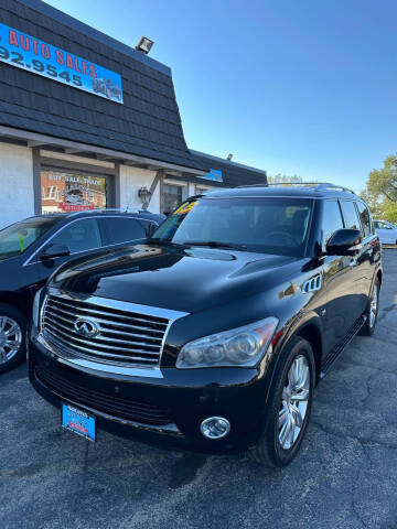 2014 Infiniti QX80 for sale at VELAZQUEZ AUTO SALES in Aurora IL