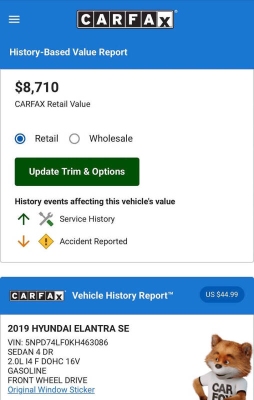 2019 Hyundai Elantra SE