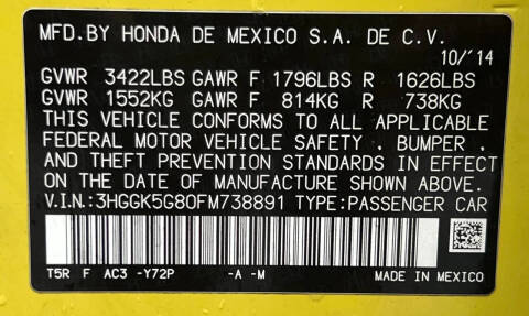 2015 Honda Fit EX