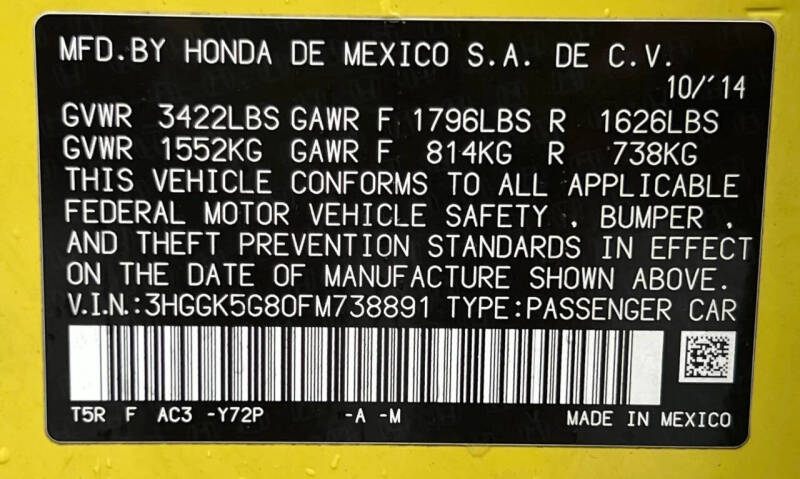 2015 Honda Fit EX