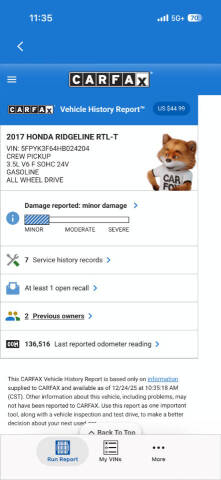 2017 Honda Ridgeline RTL-T