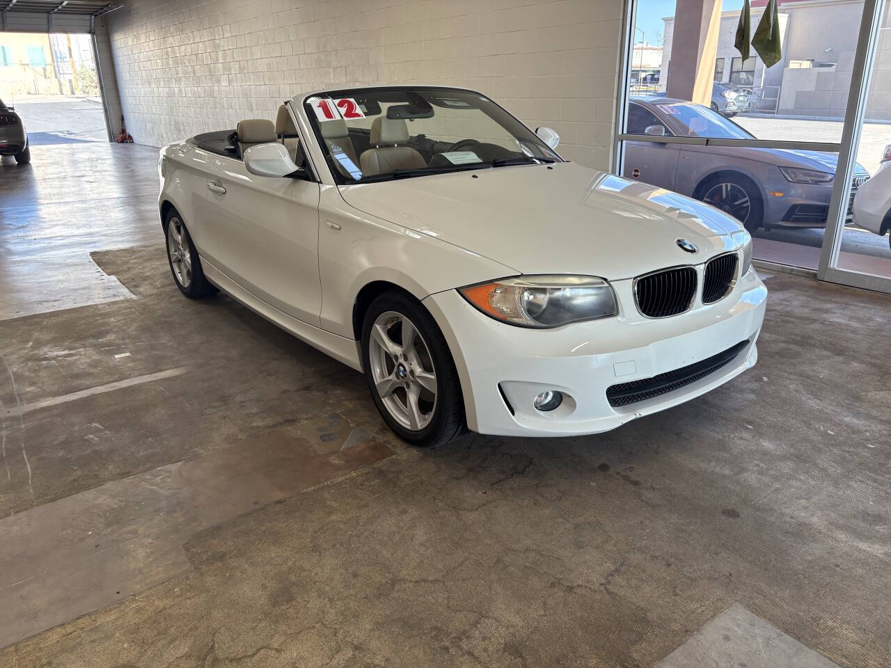White 2012 BMW 1 Series 128i Convertible 128i 2dr Convertible SULEV 2