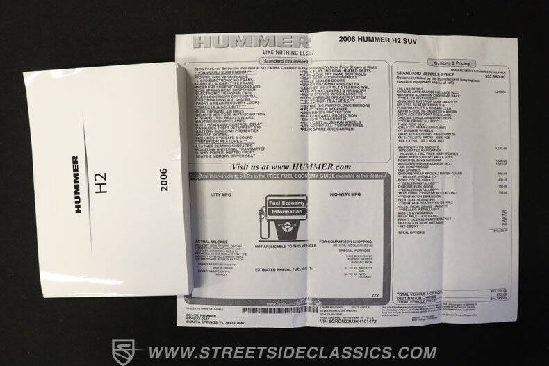 2006 HUMMER H2