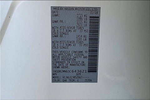 2018 Nissan Pathfinder SV