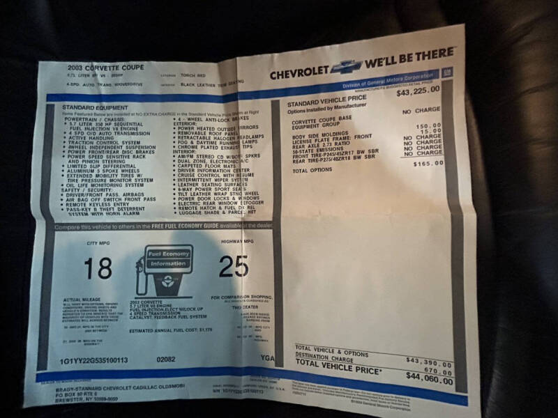 2003 Chevrolet Corvette