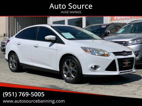 2013 Ford Focus for sale at Auto Source in Banning CA