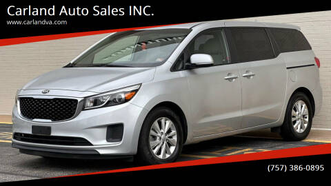 2016 Kia Sedona for sale at Carland Auto Sales INC. in Portsmouth VA