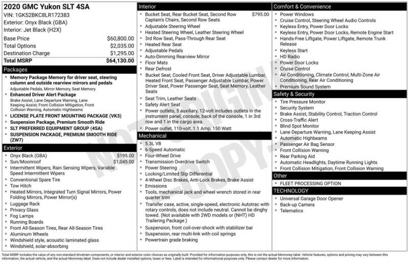 2020 GMC Yukon SLT