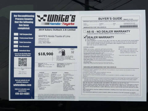 2019 Subaru Outback 2.5i Limited