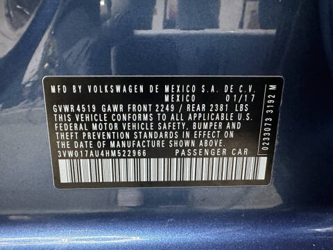 2017 Volkswagen Golf SportWagen TSI S 4Motion