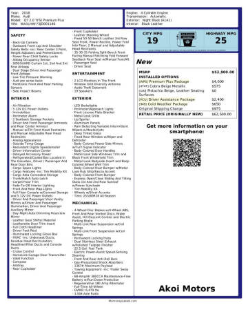 2018 Audi Q7 2.0T quattro Premium Plus