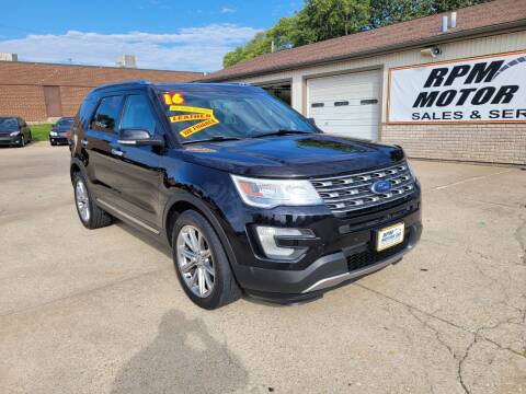2016 Ford Explorer for sale at RPM Motor Company in Waterloo IA