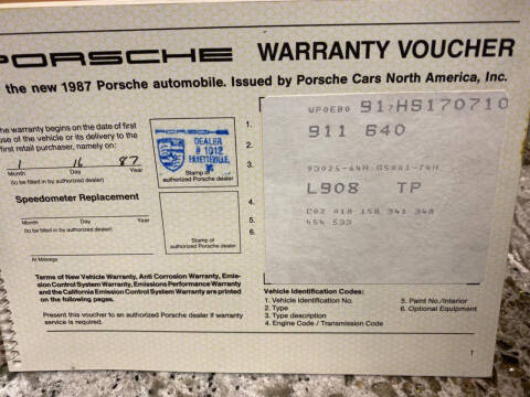 1987 Porsche 911 Carrera