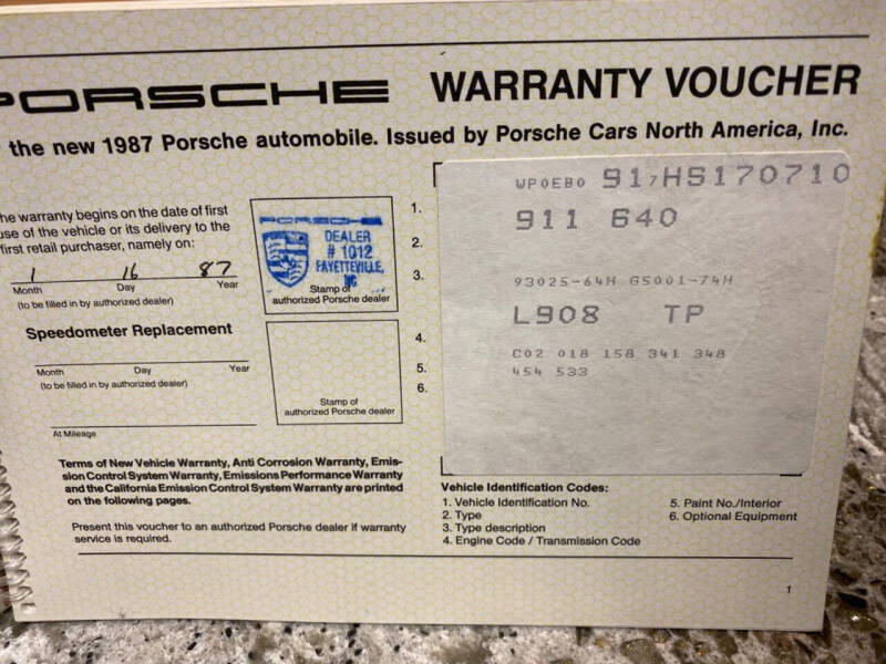 1987 Porsche 911 Carrera