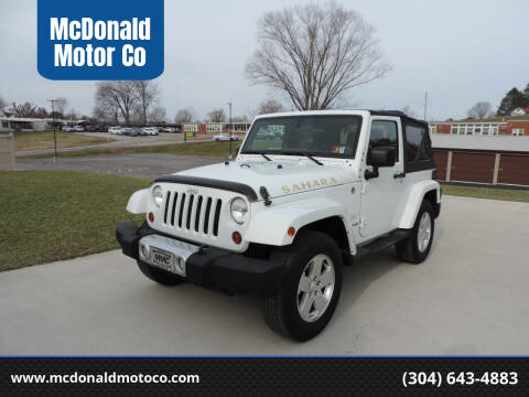2012 Jeep Wrangler for sale at McDonald Motor Co in Harrisville WV
