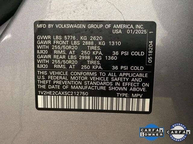 2025 Volkswagen Atlas Cross Sport SE 4Motion