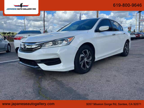2017 Honda Accord for sale at Japanese Auto Gallery Inc in Santee CA