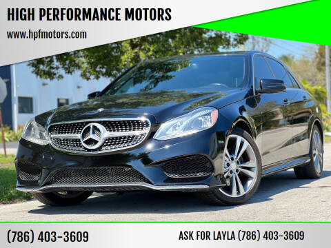 2016 Mercedes-Benz E-Class for sale at HIGH PERFORMANCE MOTORS in Hollywood FL